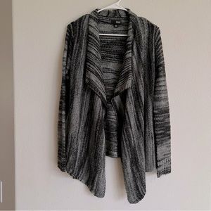 NWOT A.N.A. Long Sleeve Open Front Gray Knit Cardigan Sweater